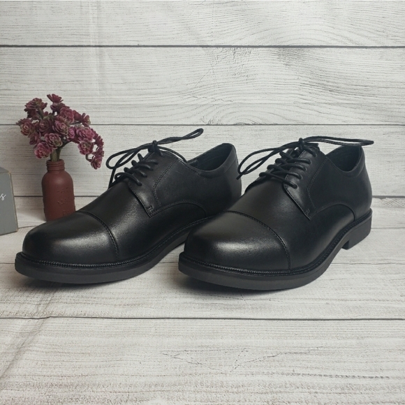 Apex Shoes Nwot Mens Cap Toe Oxford Dress Shoe Lexington Black Sz